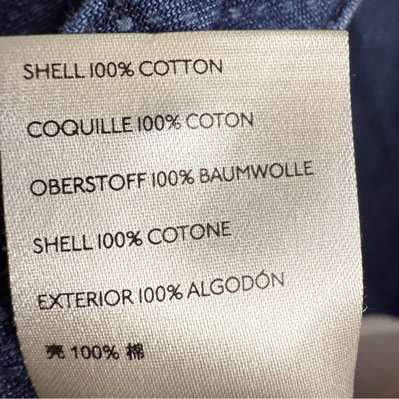 Pilcro by Anthropologie Blue Dotted Denim Button Down Shirt with Open Back GUC - Picture 6 of 7